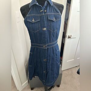 Denim Button-Up Dress